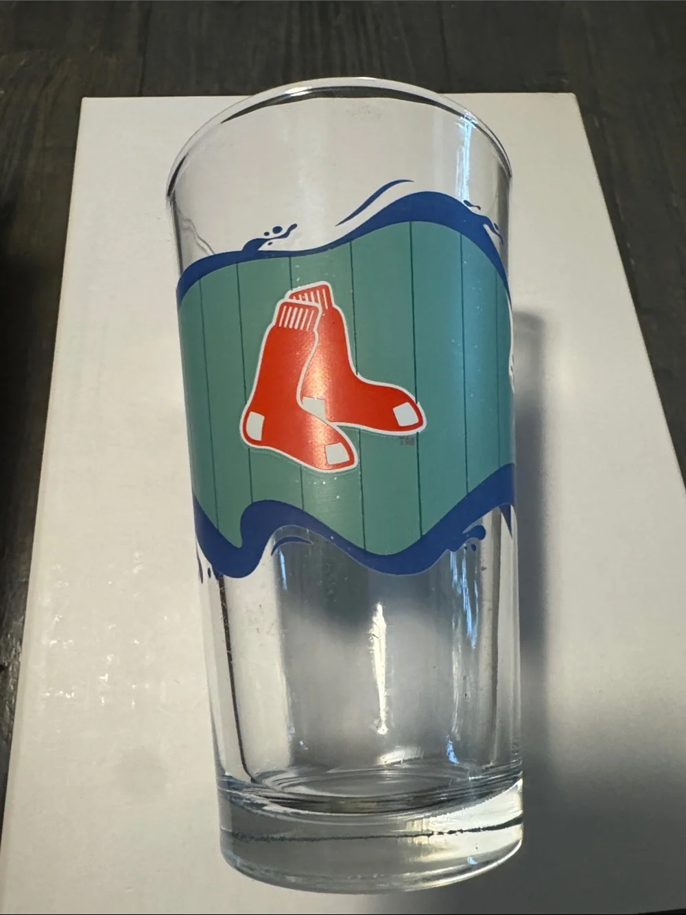 SAMUEL ADAMS PINT SIZE GLASS of the BOSTON RED SOX